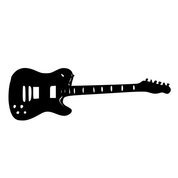 Electric Guitar DieCut Decal Car Window Wall Bumper Phone