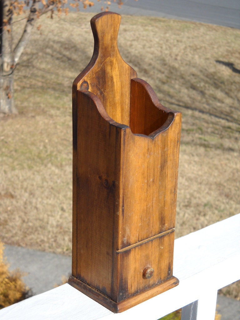 Rustic Match Box Wood Hand made Vintage Cottage by Hometreasury