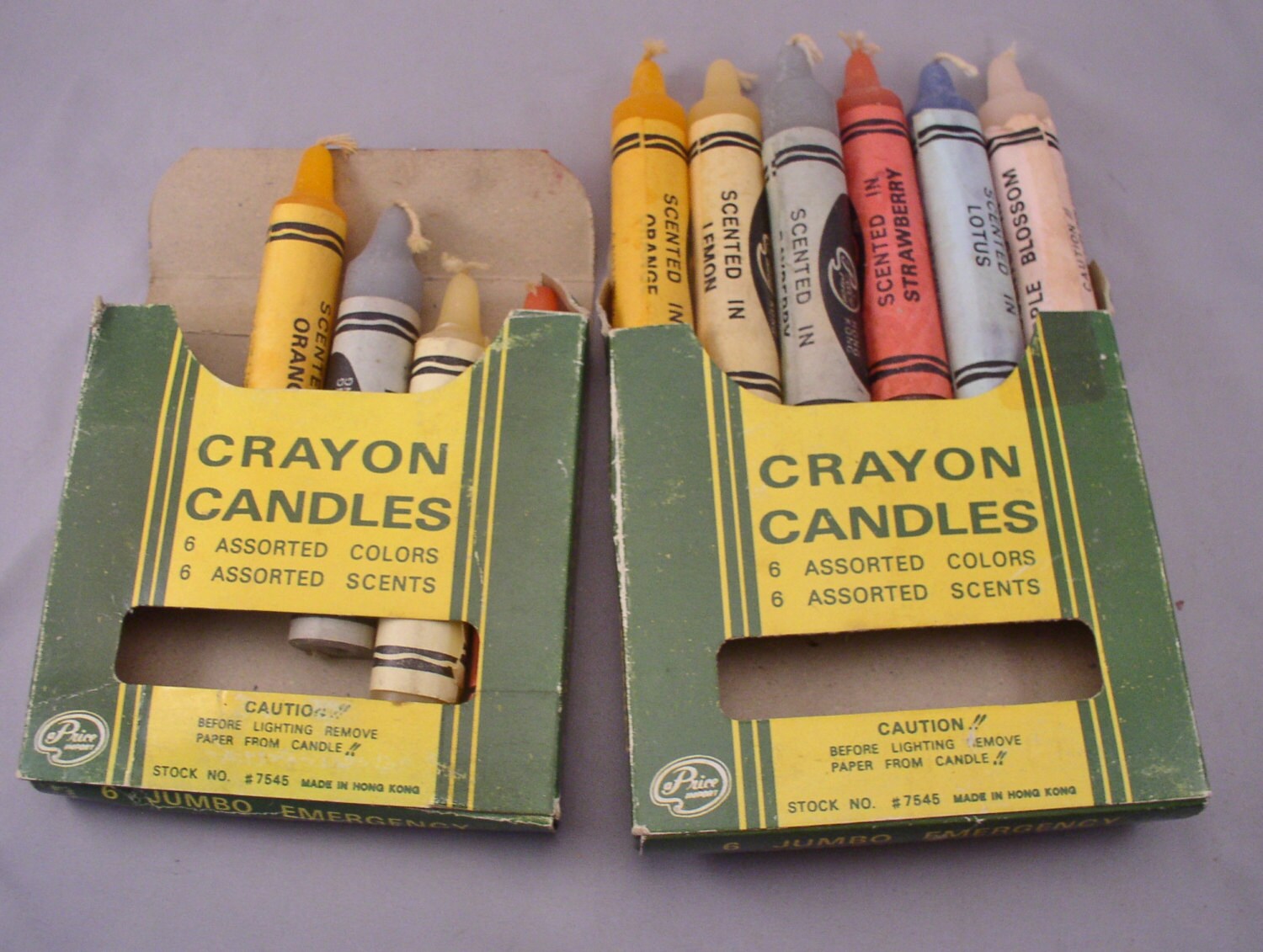 Vintage Jumbo Crayon Candles in 6 assorted scents in two