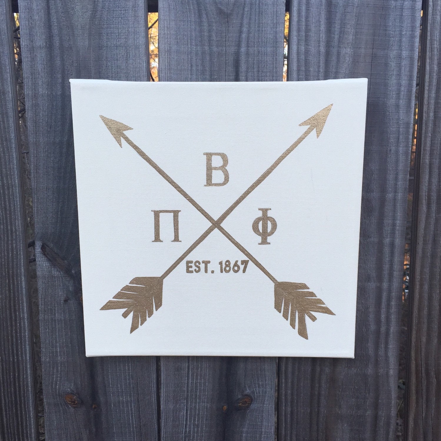 Pi Beta Phi Hipster Arrow Canvas Square by Luxeworthy on Etsy