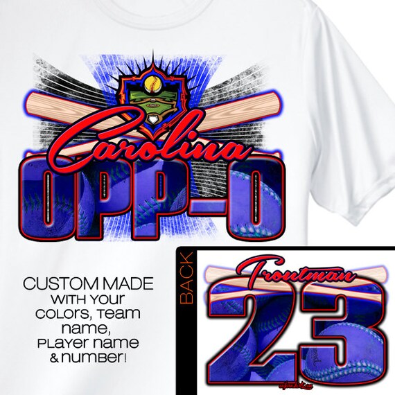 Customized Sports Shirt. Softball DRIFIT by CustomJerseyZ