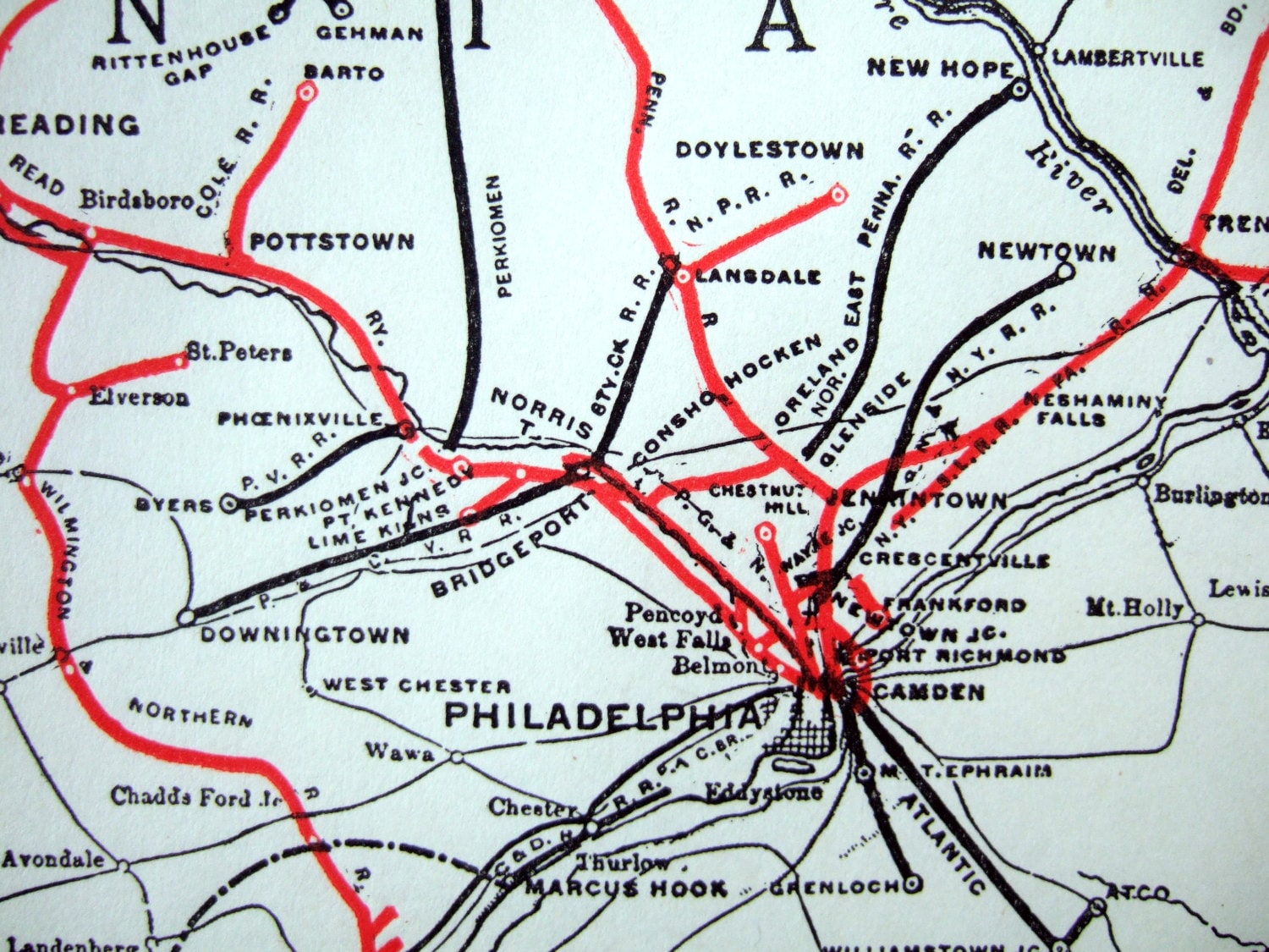 Reading Railroad System Map
