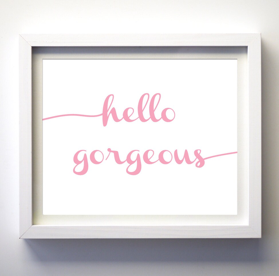 Hello wall art hello art print baby girls