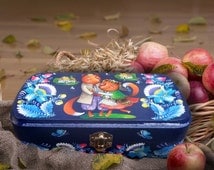Dil-e-nazar - Blue Handcrafted Beadwork Cotton Spectacle Case