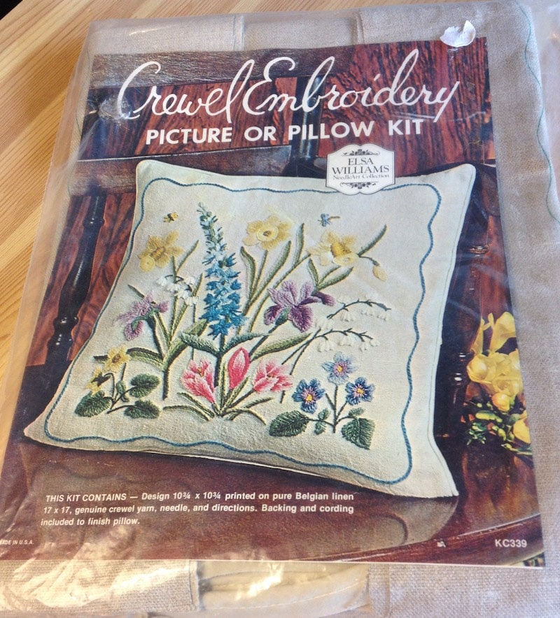 Elsa Williams Crewel Kit KC339 Spring Flowers Embroidery