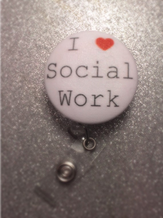 Social Work Retractable Badge Holder ID By AllAboutTheBadge