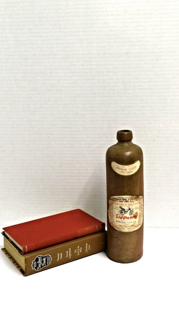 Vintage stoneware liquor bottle ceramic wine bottle