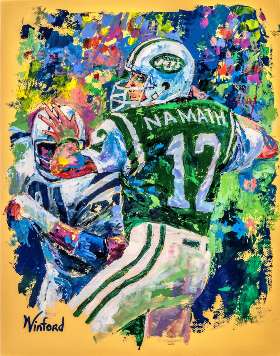 70% SALE Joe Namath Fine-Art Canvas Print From An Original