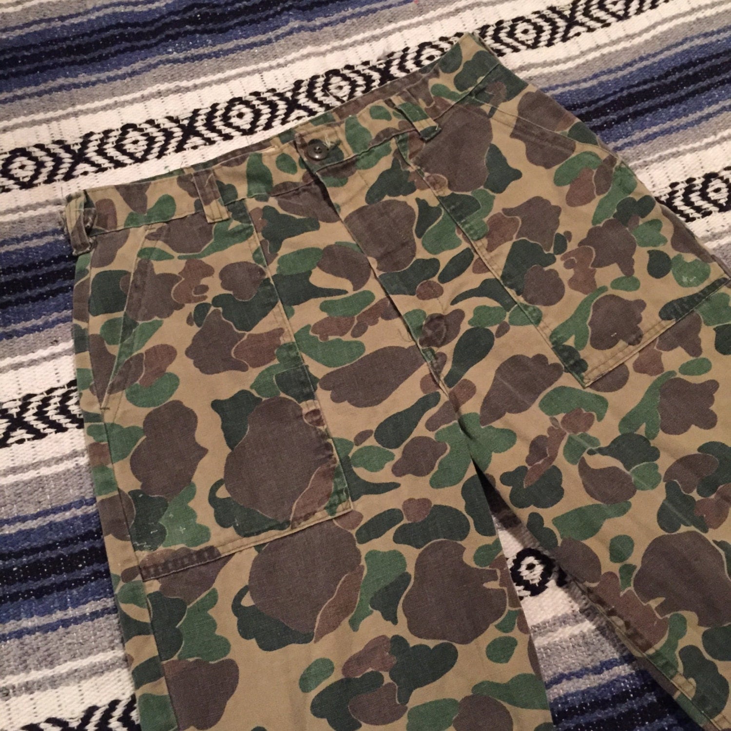 Vintage Duck Camo Military style Hunting Pants Size 33