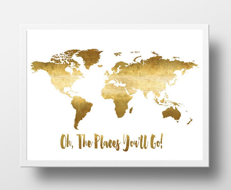 Gold World Map