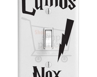 Harry Potter Light Switch Decals, Lumos Nox Light Switch Decals