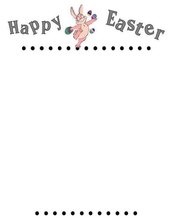 items-similar-to-happy-easter-bunny-printable-paper-letterhead-writing