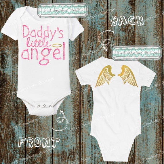 Daddy S Little Angel Onesie Or Shirt Pink By Sweetsugarbuns