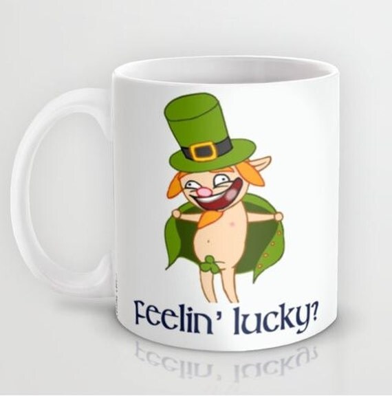  St Patrick s Day Coffee Mug Feelin Lucky by CussingCups 