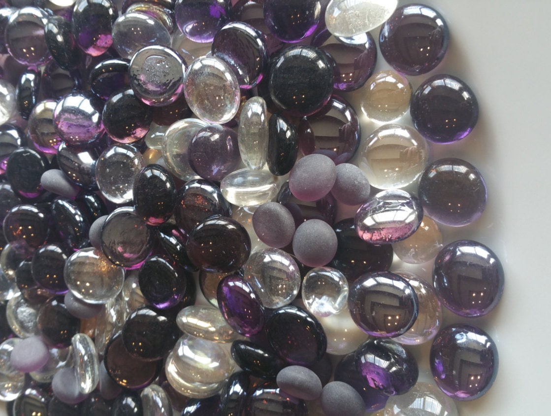 Vase Filler Purple & Clear Flat Back Glass Gem MixDISCOUNTED