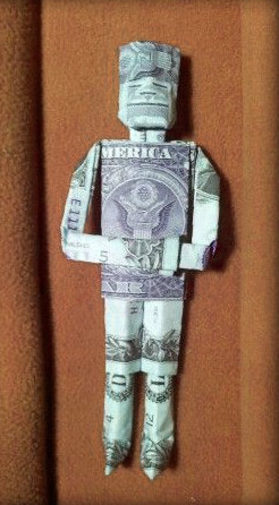 DOLLAR MAN Money Origami Dollar Bill Art by origami500design