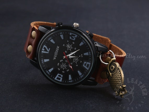 Mens Sports Watches Owls Charm Vintage Genuine Leather Wrist watch ...