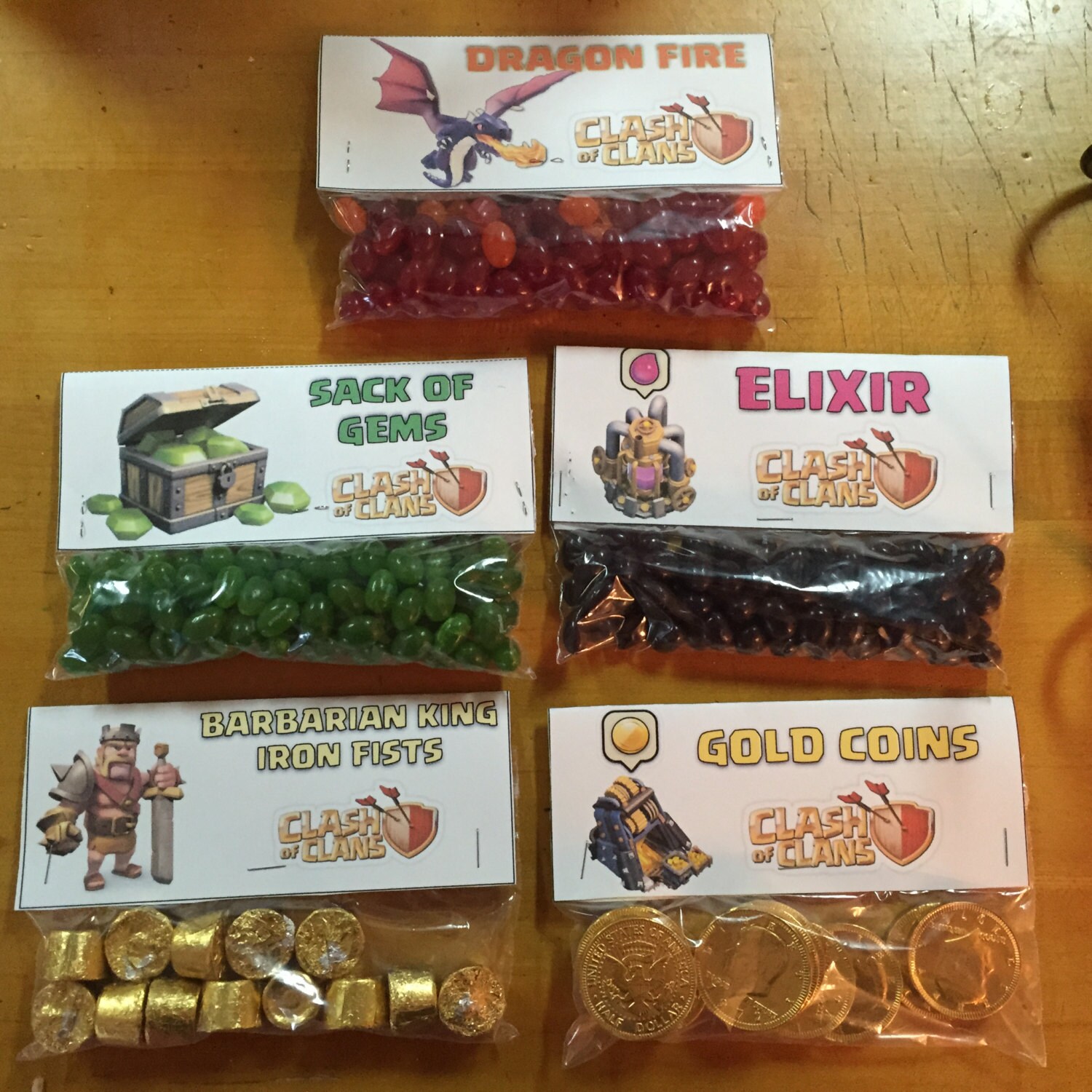 Clash of Clans Survival Kit 8 Unique Party Goody Bags