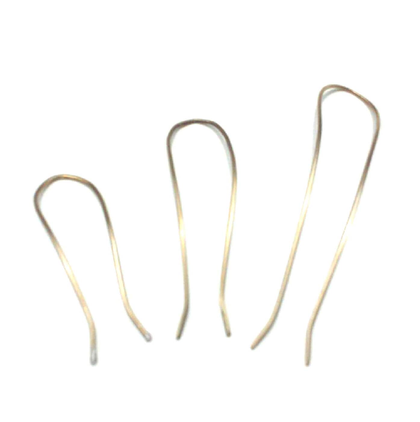 U shaped brass hair pin. Mona Lisa Maui Chignon. Hammered wire