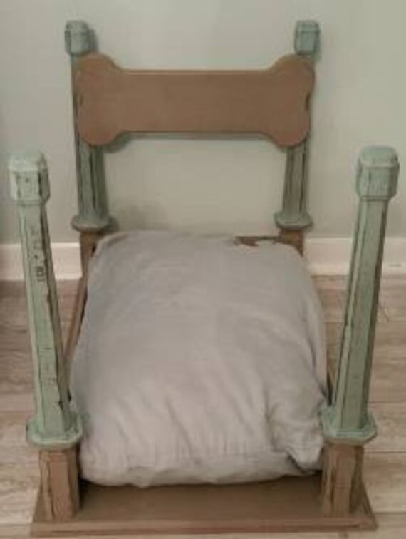 Items similar to Shabby, Chic 4Post Dog Bed on Etsy