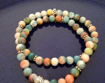 Healing Jade Organic Earth colors bracelet