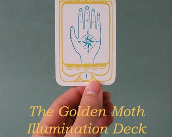 ORACLE DECK + HANDBOOK "The Golden Moth Illumination Deck" // tarot deck / tarot cards / tarot card deck / pagan cards / pagan tarot