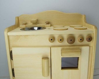 Shipping within 48 hours Dakota's Wooden toy kitchen , children's toy kitchen, pretend wooden stove