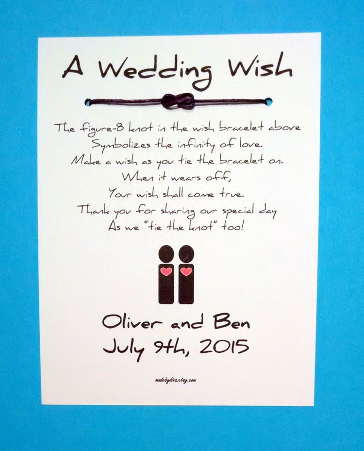 Same Sex Marriage Male Couple A Wedding Wish Unity By