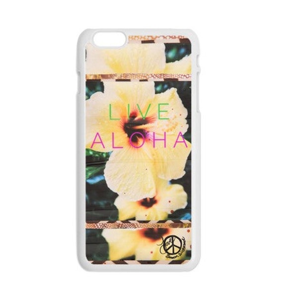 iPhone 6, iPhone 6 Plus Cases, LIVE ALOHA HIBISCUS, Hawaii, Beach ...