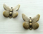 Antiqued Brass Butterfly Connector 12x16mm 2pk