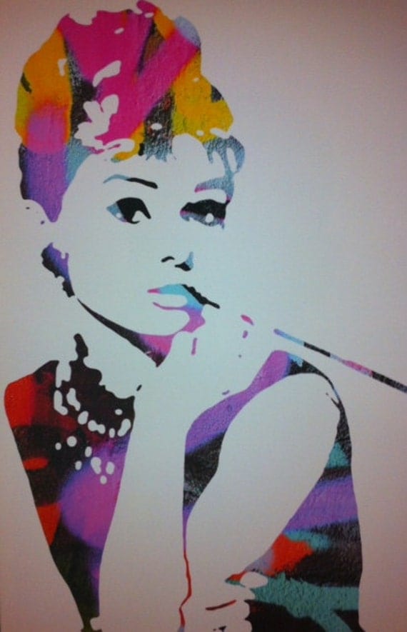 Audrey Hepburn Graffiti Pop Art Print
