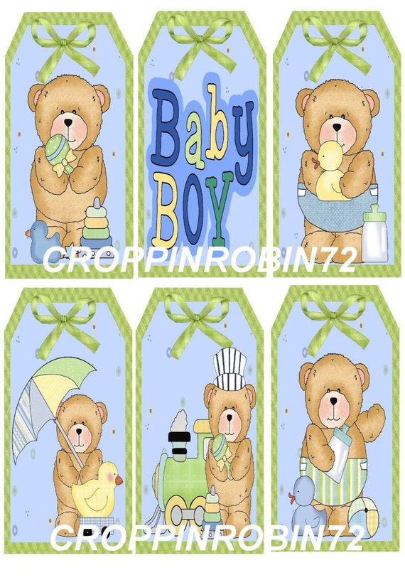 Printable 12 Baby Boy scrapbook card by croppinrobin72 on Etsy