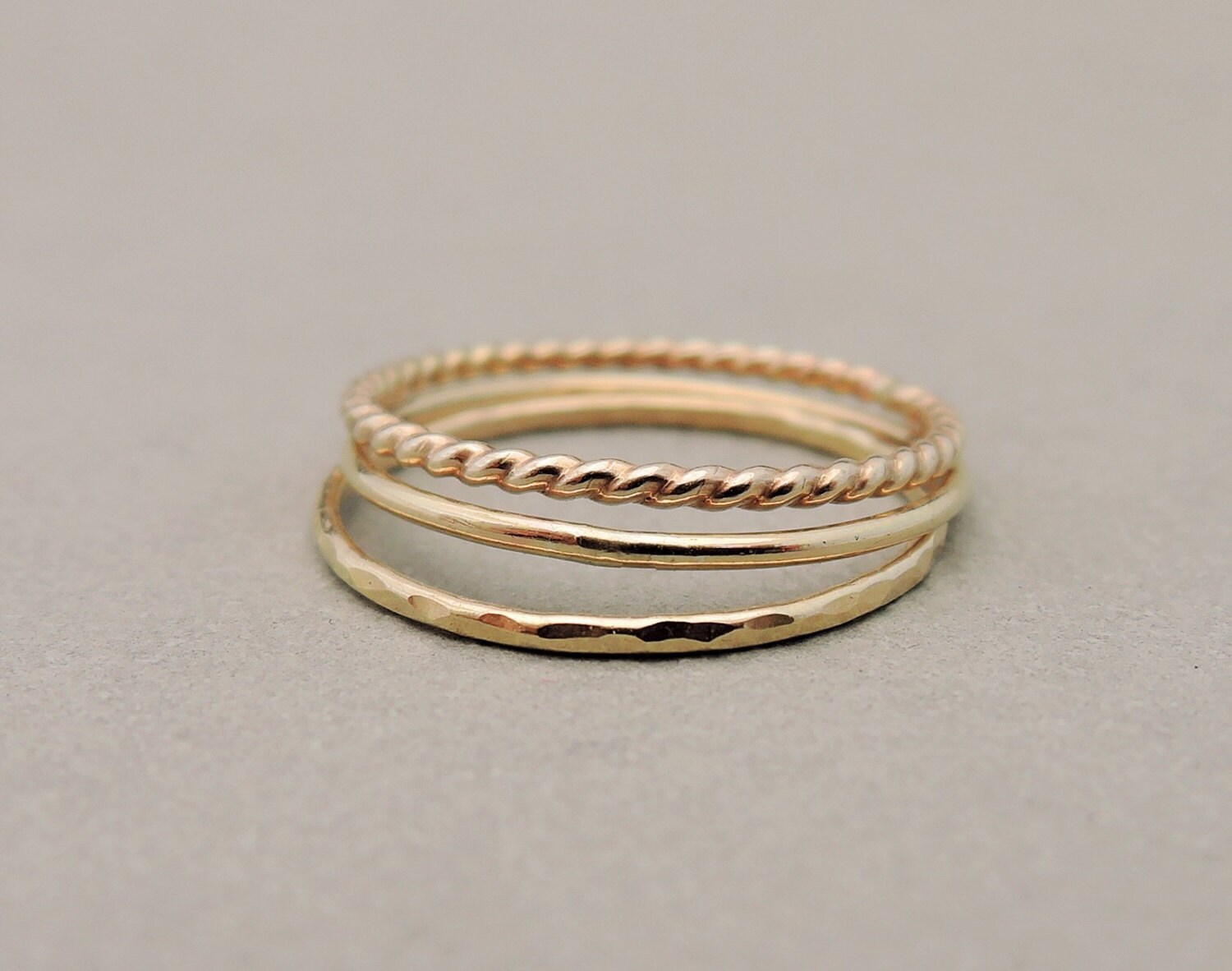 SUPER Thin Gold Rings minimalist jewellery three stacking