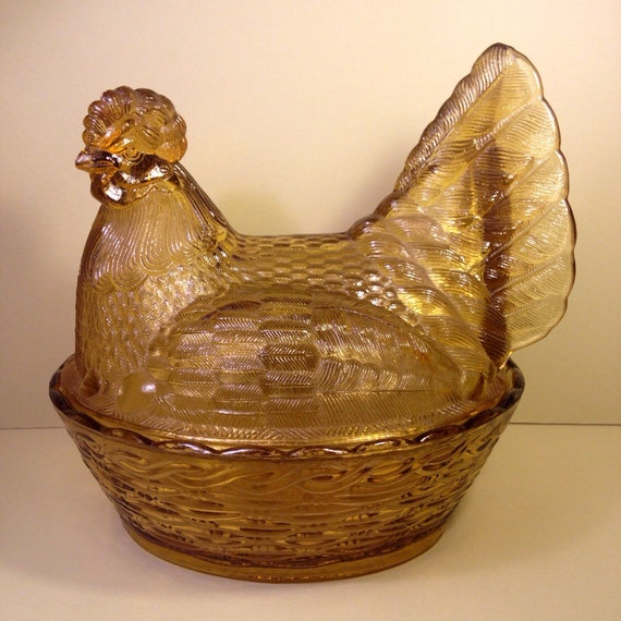 Hen on Nest Vintage Hen on Nest Egg Holder by DilysTreacle