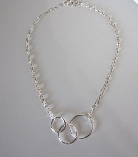 Bella's Three Circles Of Life Necklace by BELLASSTERLINGSILVER