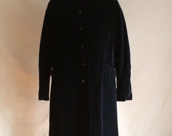 Black velvet coat | Etsy