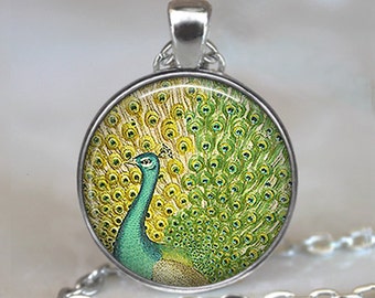 Eye of the Peacock pendant peacock necklace by thependantemporium