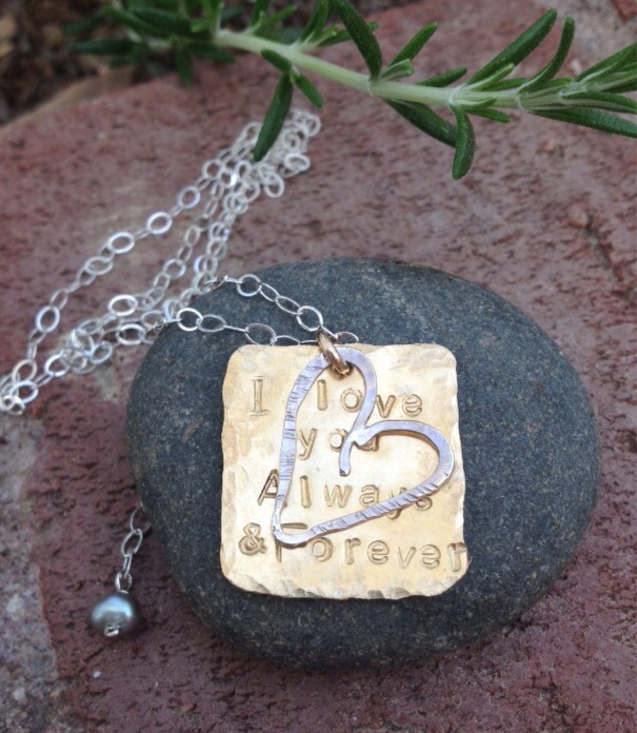 I LOVE you always & forever necklace. ANNNIVERSARY jewelry.