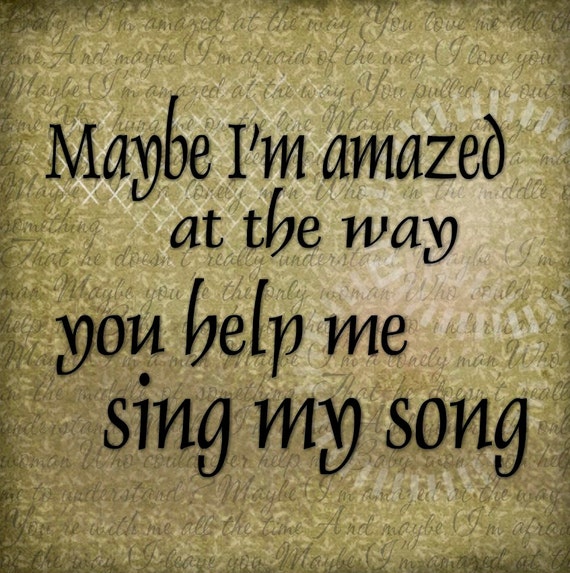 Maybe Im Amazed Word Art Print Beatles lyrics sing by catalyst54