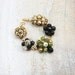 Bracelet vintage cluster earrings. Vintage earring bracelet . Stunning and one of a kind. Forest.