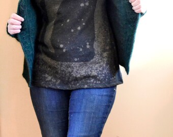 Womens Cat Shirt - Black Cat T-Shirt - Halloween T-Shirt - Galaxy Cat Space Shirt - Short Sleeve Scoop Neck Tshirt