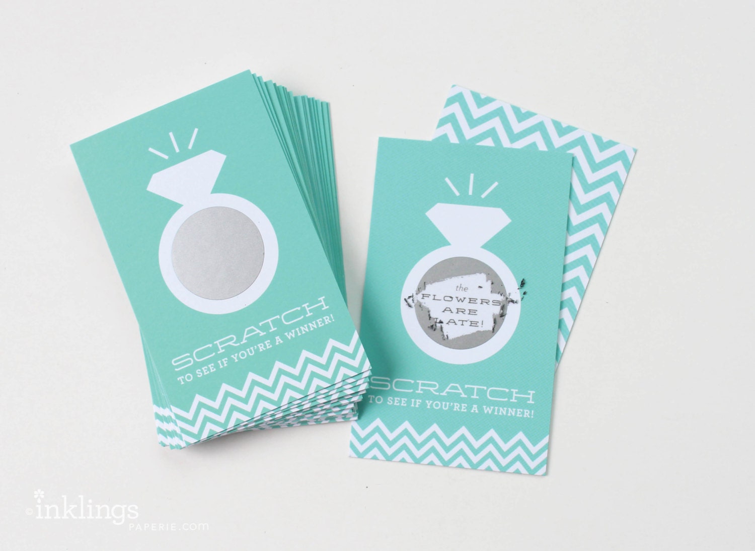 Scratch Off Cards for Bridal Shower Game // by InklingsPaperie