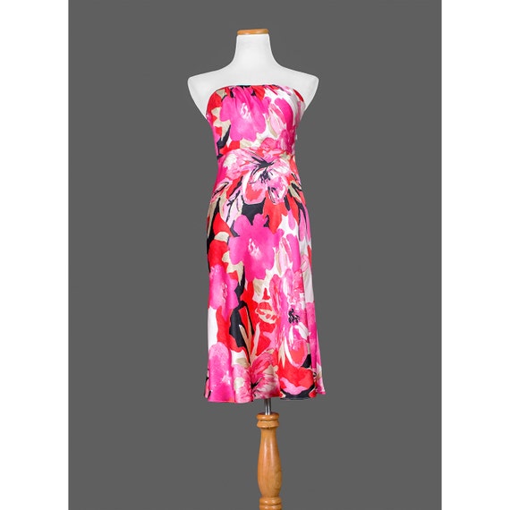 90s Cocktail Dress Banana Republic Silk Floral by recyclinghistory