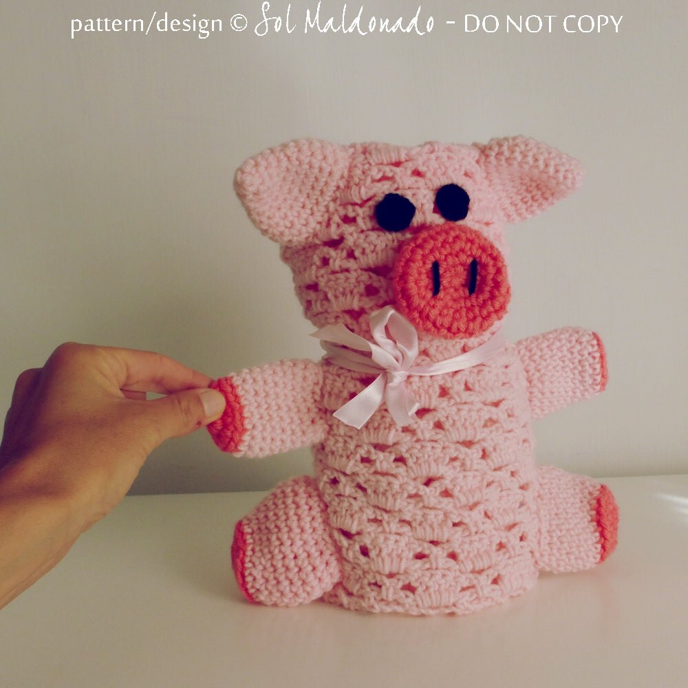 Security Blanket crochet pattern Pig PDF Piggy amigurumi by bySol