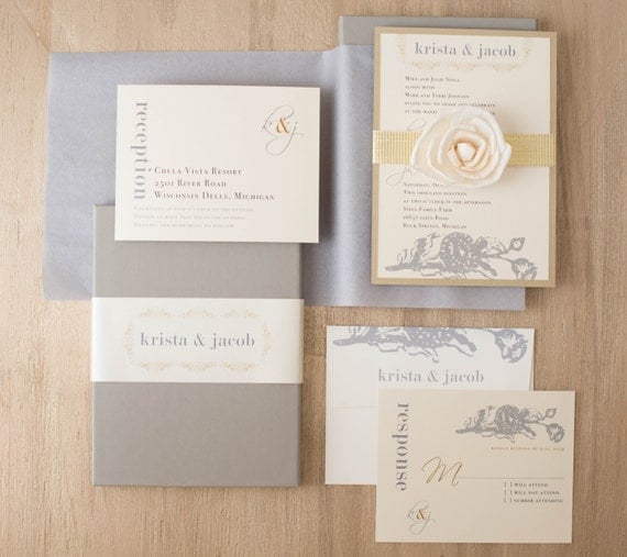 Modern luxury wedding invitations