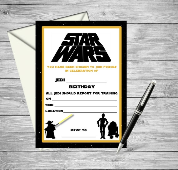 Star Wars Printable Birthday Invitation Fill by towermewithcake