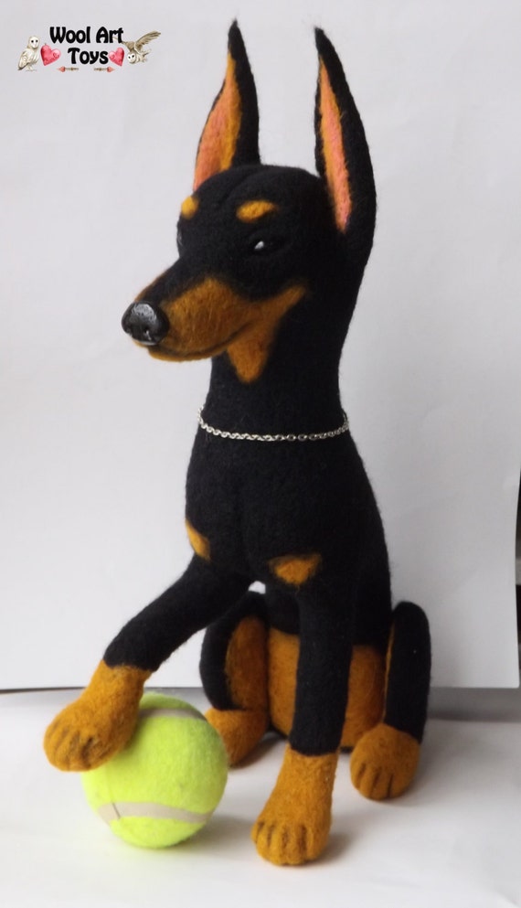 stuffed doberman pinscher