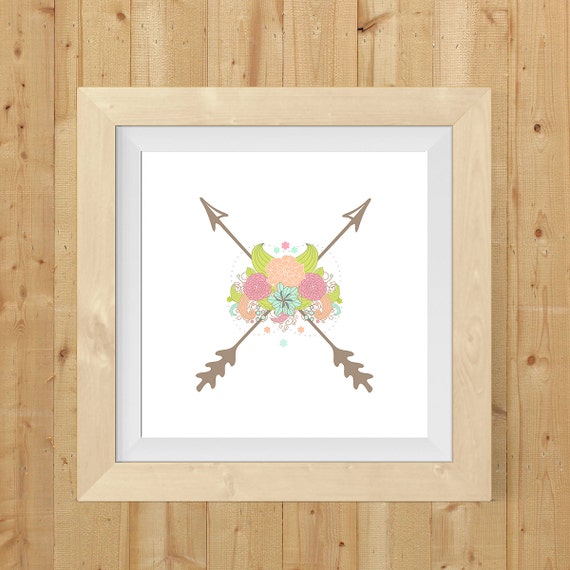 Download Arrows with Flowers - INSTANT Download PDF 10x10 ...