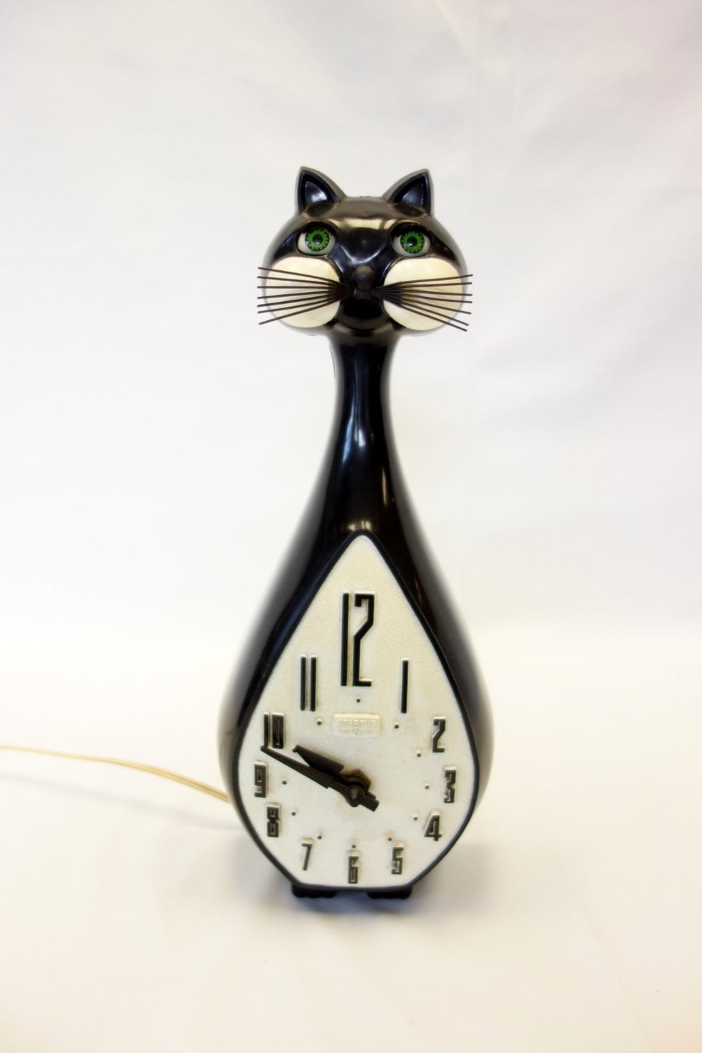 Kit Cat Clock Vintage Spartus Long Neck Blinking Eyes Retro
