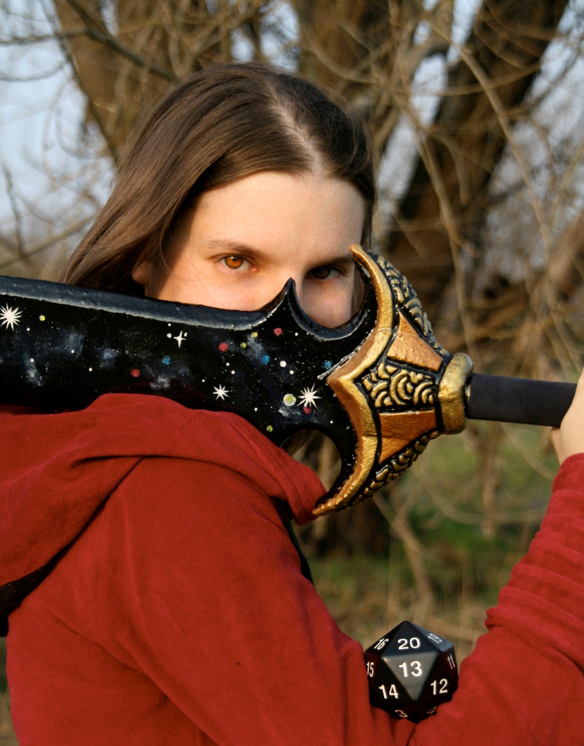 MADE TO ORDER Blackrazor sword larp rpg black night sky